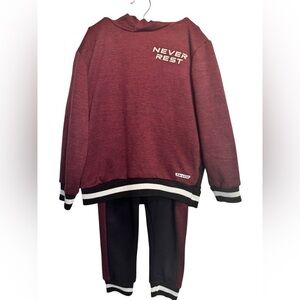 💥Hind Kids Matching Set in Maroon and Black